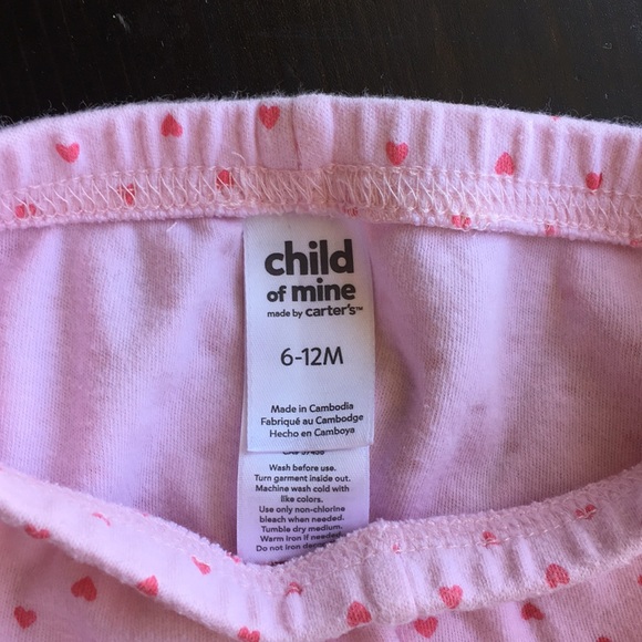 3/$20 Carter’s Pink Heart Leggings - Picture 6 of 6